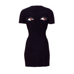 Moschino Couture 1990s Iconic "The Eyes" Dress