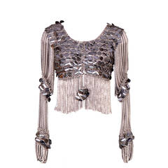 Vintage 70's LORIS AZZARO Sexy Chain & Paillette Top