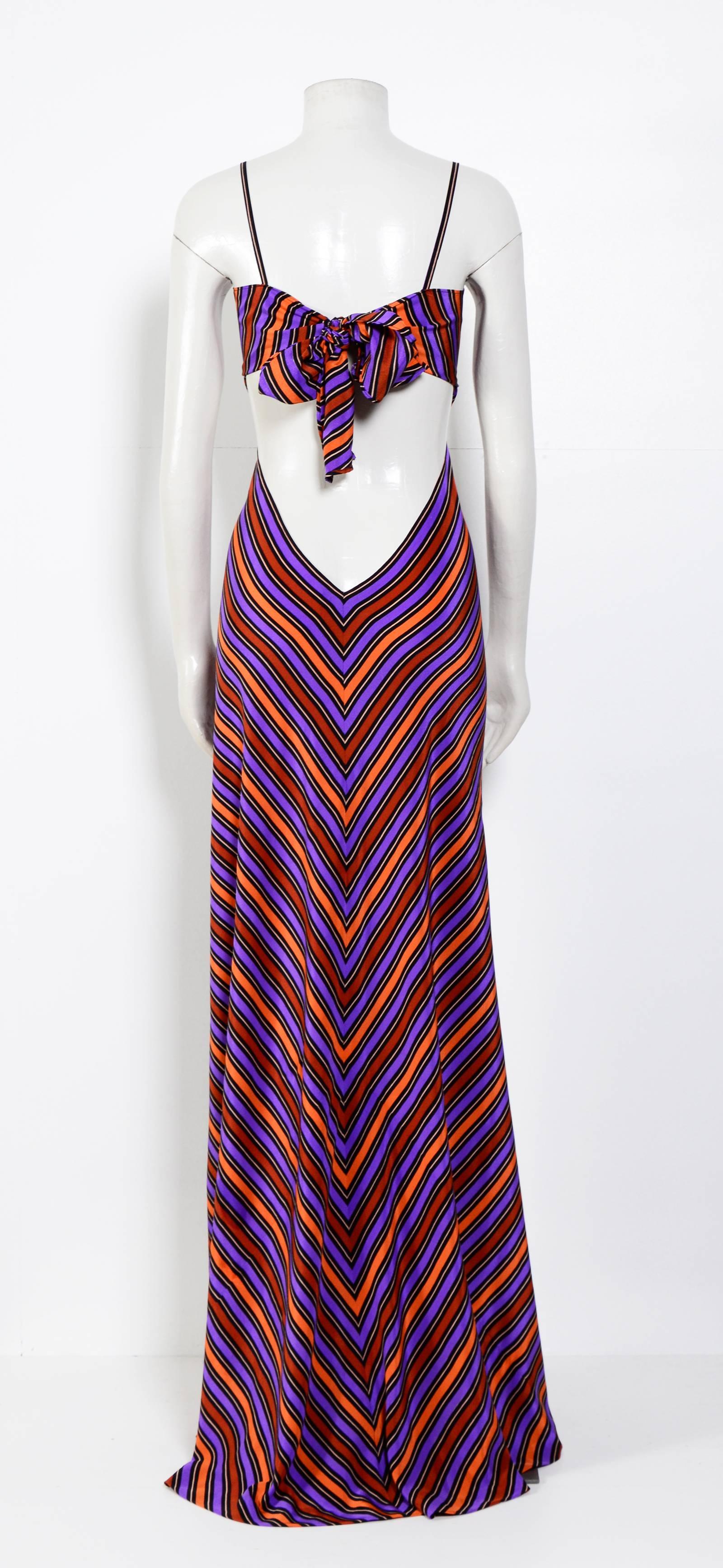 Vintage Sexy 70's JEAN PATOU Boutique Silk Dress.  1