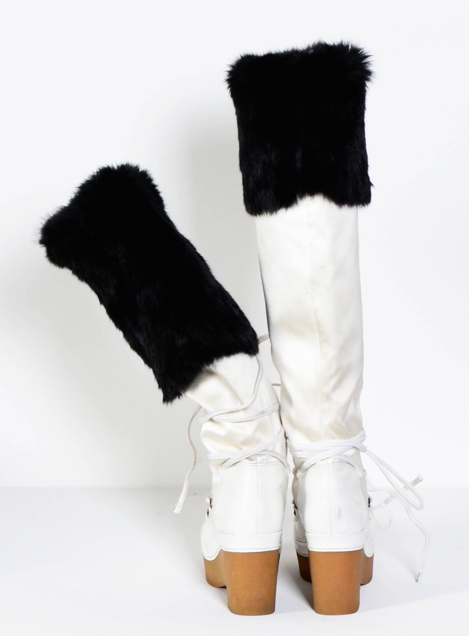 Women's GIVENCHY / Alexander McQueen White & Black Snow-Boots