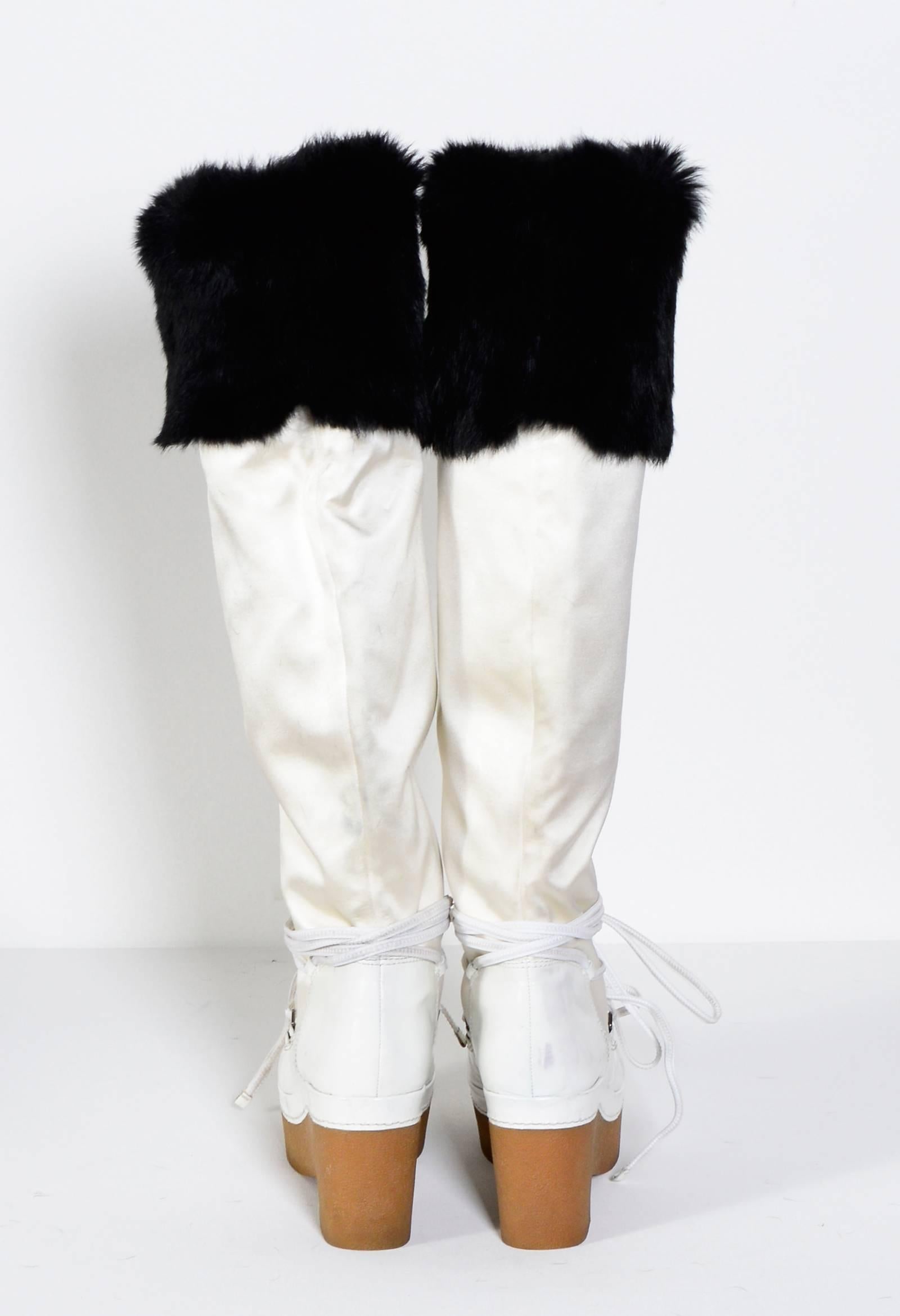 GIVENCHY / Alexander McQueen White & Black Snow-Boots 1