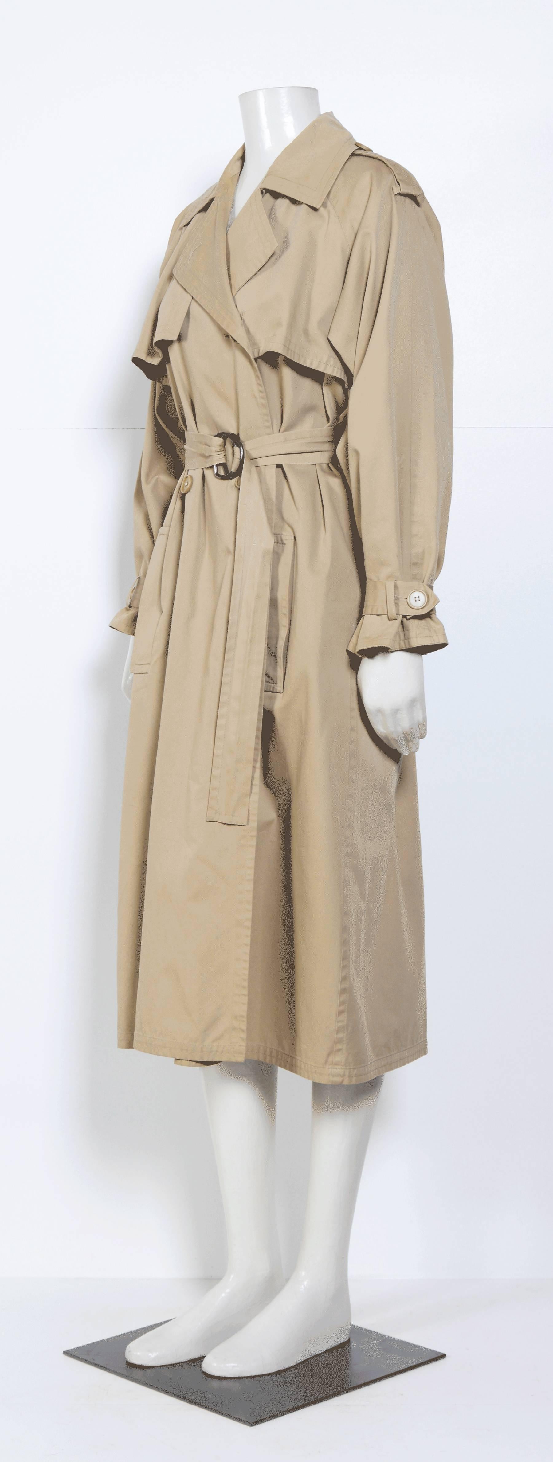 Beige Vintage Yves St Laurent Safari Collection Trench coat