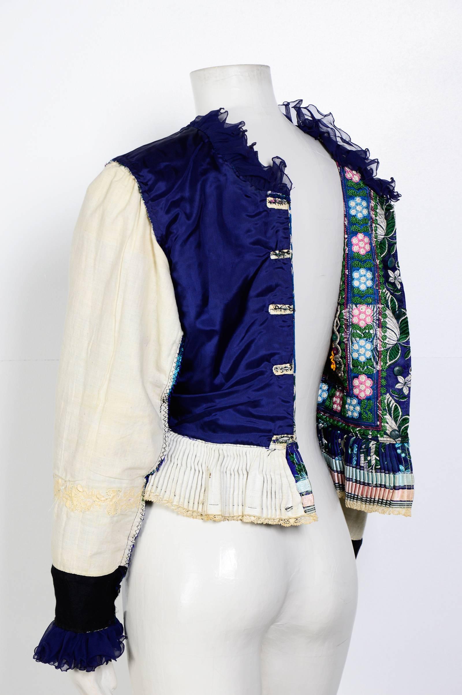 Women's Ethnic Boho Vintage 60's Embroidered Jacket / Top