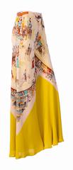 Hermès Silk "Cirque Molier" By Philippe Dumas Print Vintage Palazzo Trousers