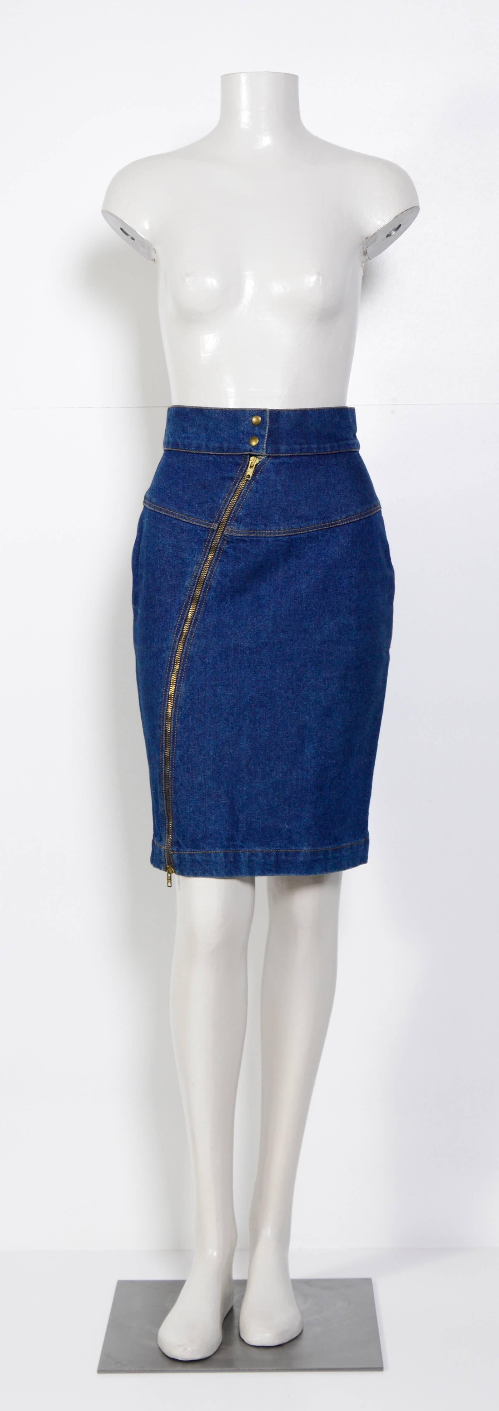 ALAIA Vintage 80's Collectable Jeans Jacket / Skirt 1