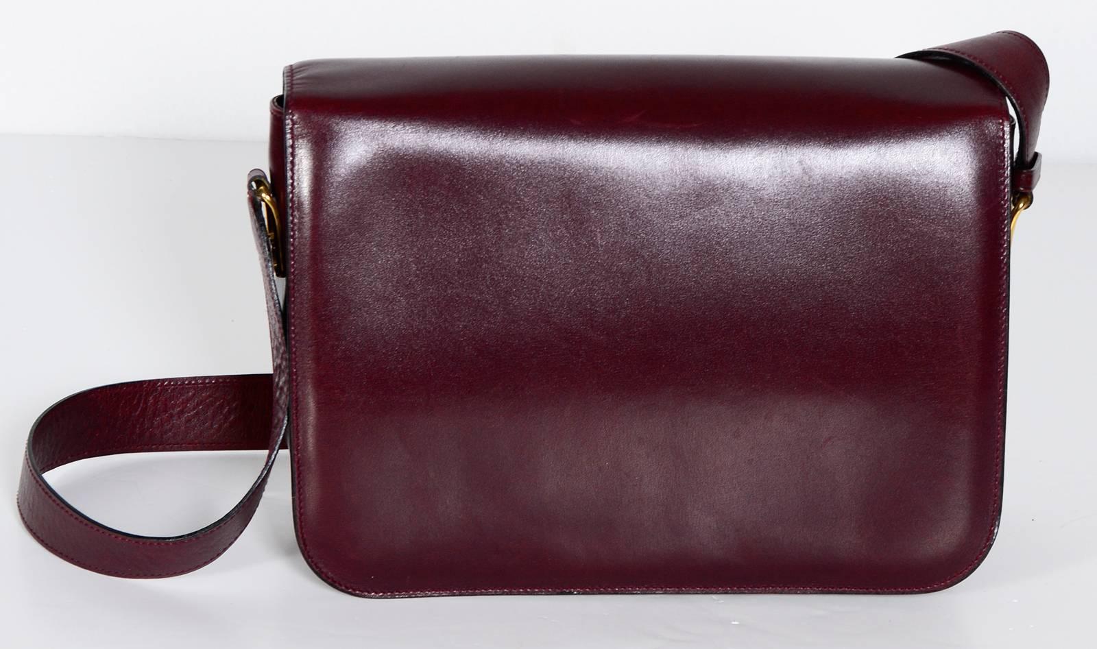 Black 1970s CELINE Box Shoulder Bag 