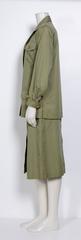 Celine Vintage 70's Khaki Safari Jacket & Jupe Culotte