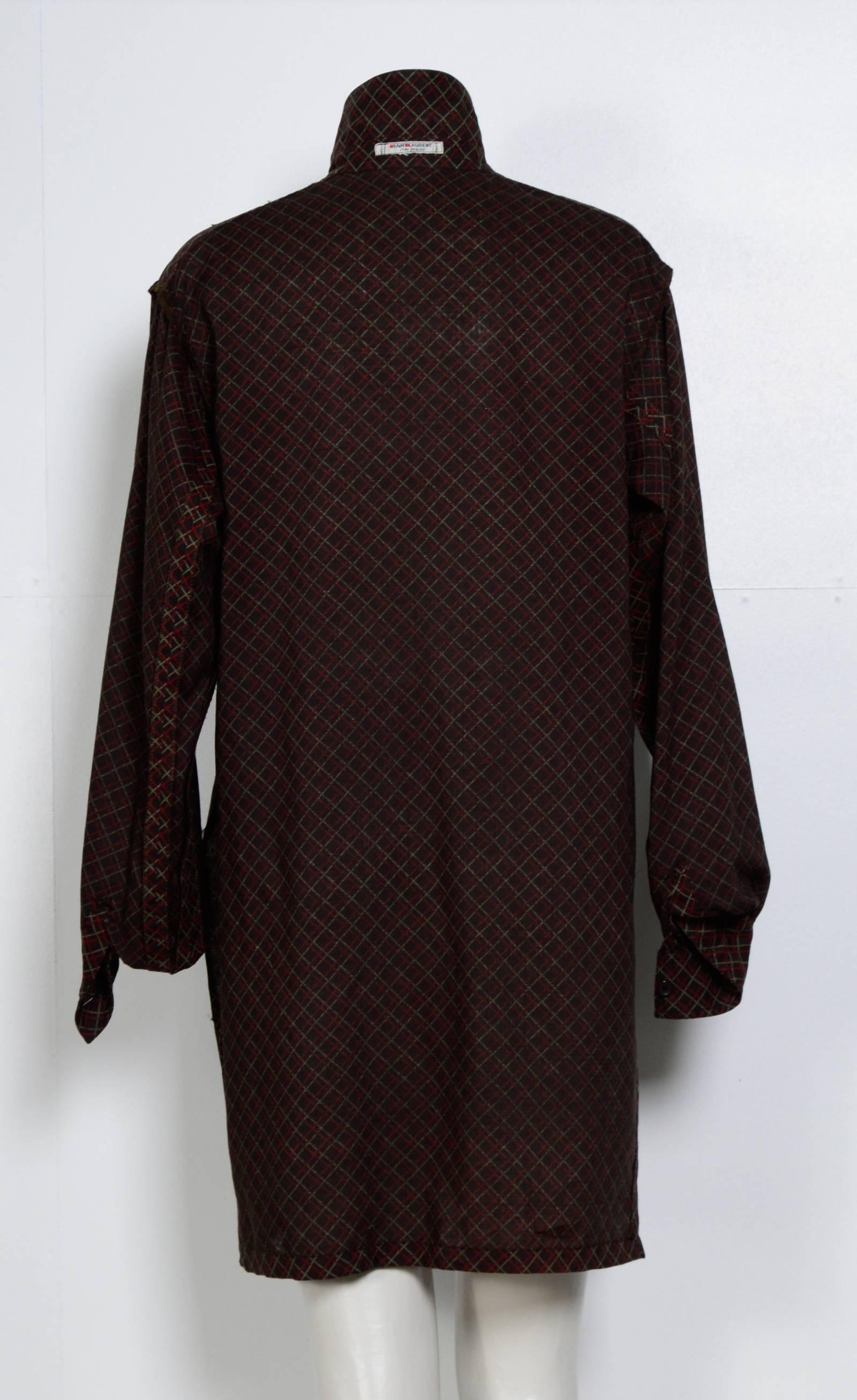 Women's Yves Saint Laurent 1970s vintage wool tunic/blouse 