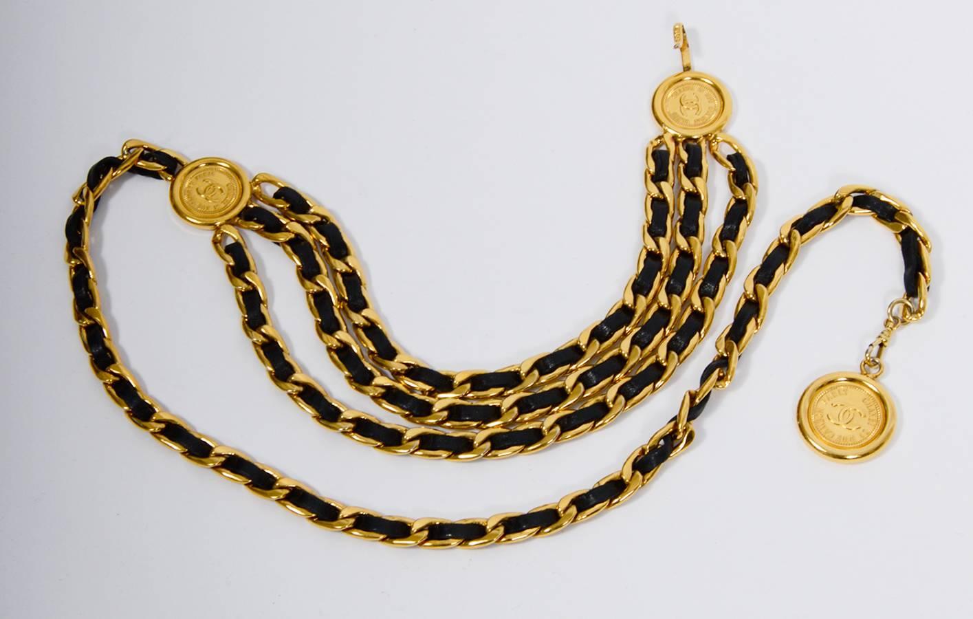 faux chanel chain belt
