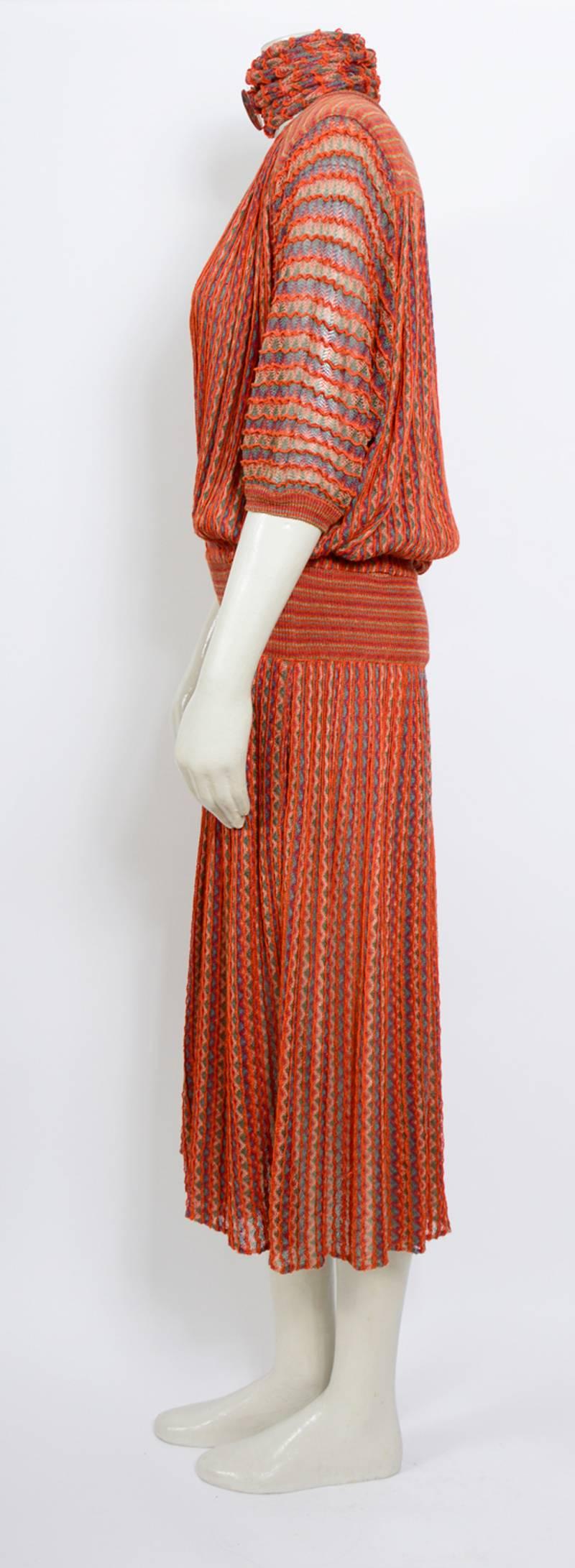 Brown Vintage 1973 Missoni Dress With Belt