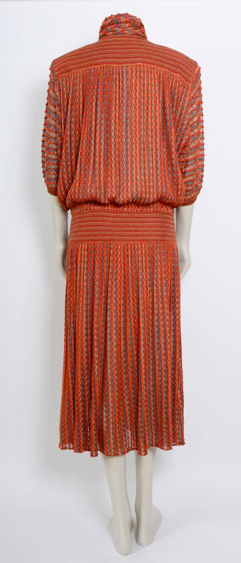 Vintage 1973 Missoni Dress With Belt In Excellent Condition In Antwerp, BE