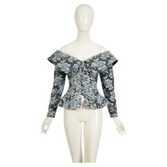 Nina Ricci Semi Couture Edition Boutique Paris Vintage 1990s Lace & Silk Jacket