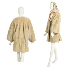 Gianfranco Ferre Vintage 1980s 100% Leather Scheerling Oversized Coat