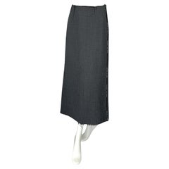 Martin Margiela Fall Winter 1997 Collection "MADE IN ENGLAND" Grey Wool Skirt