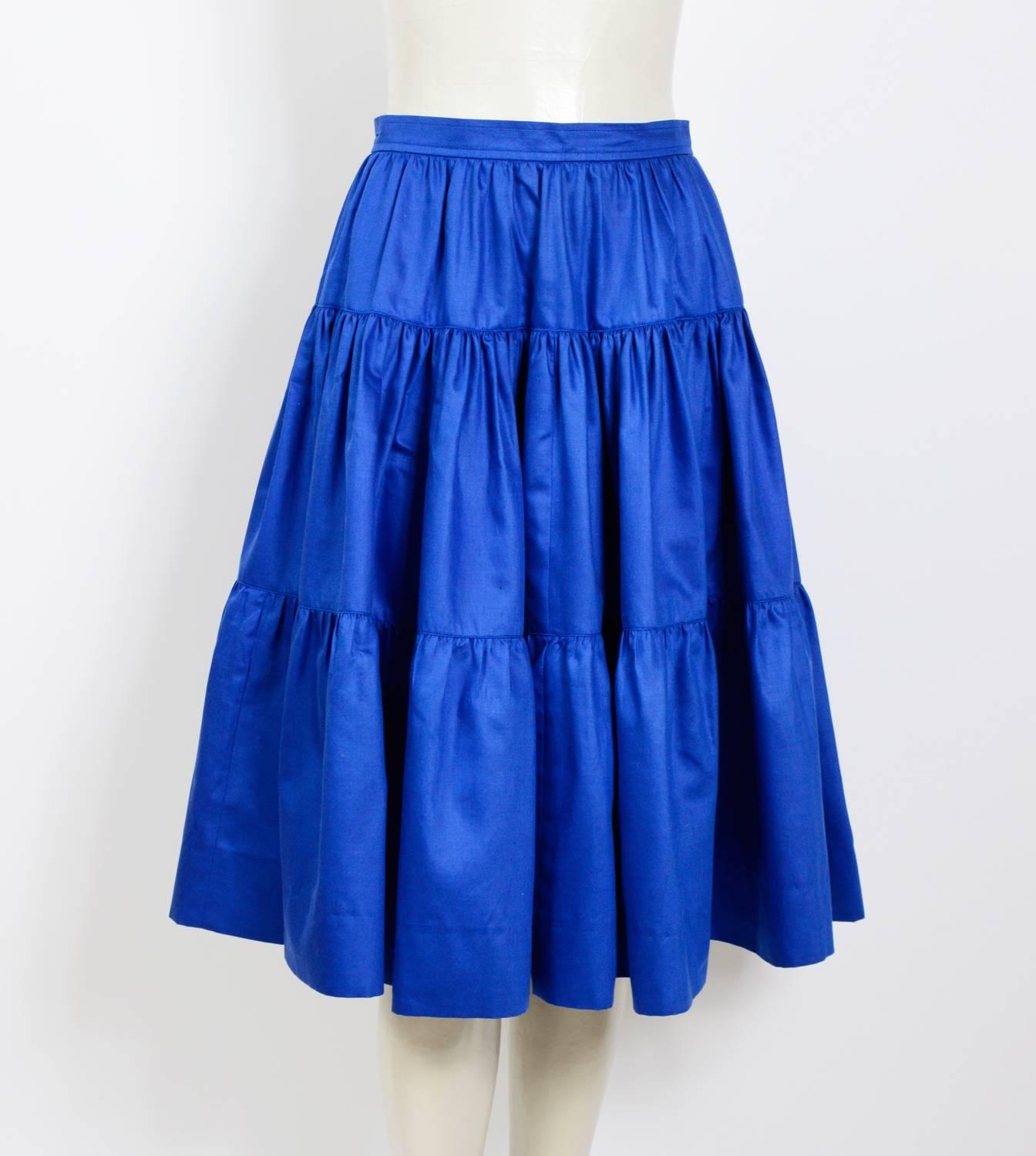 Women's Vintage 1970s Yves Saint Laurent Boho Skirt