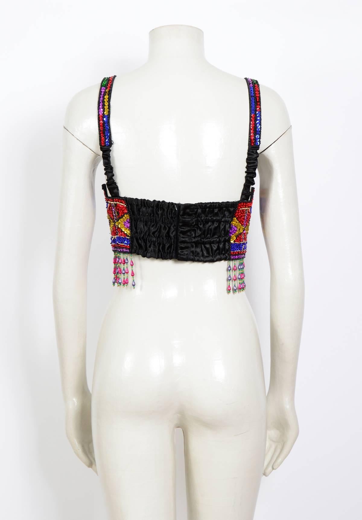 Women's Vintage 1980s Sequin Bra Top