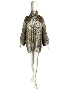 Vintage 1970s Lightweight Lynx Fur Coat