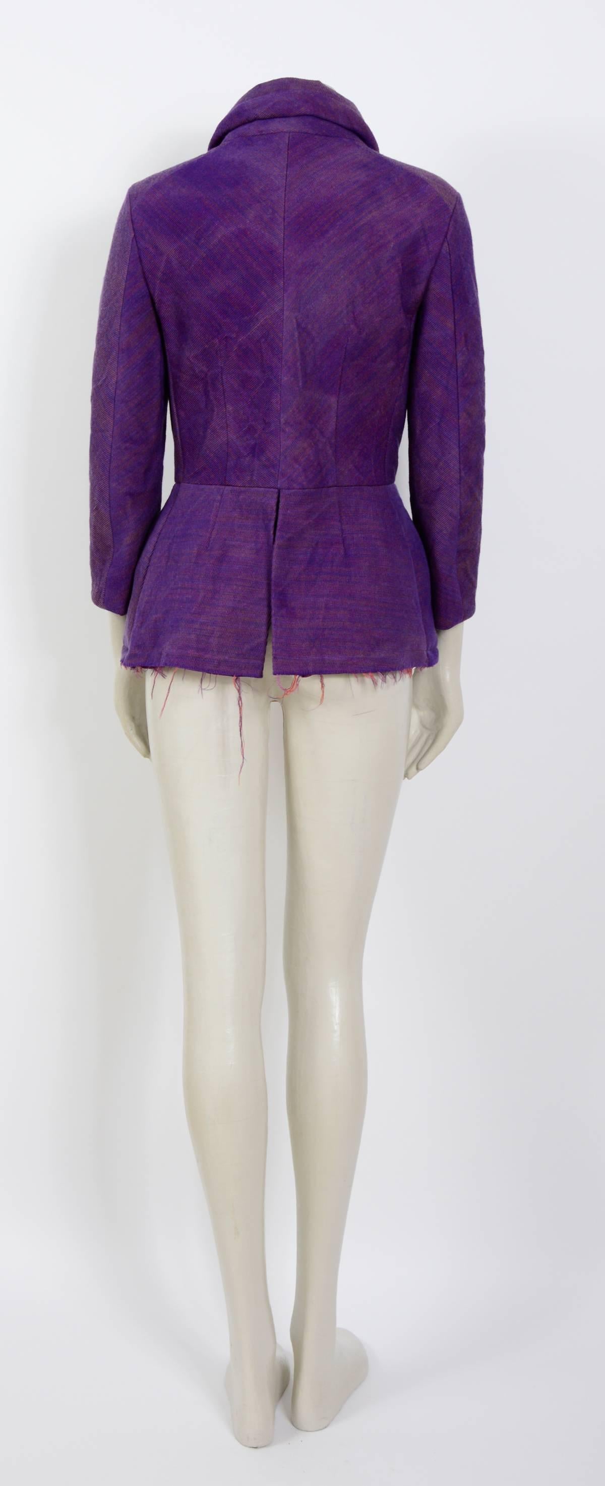 Comme Des Garcons Junya Watanabe 1990's Purple Wool Jacket In New Condition In Antwerp, BE