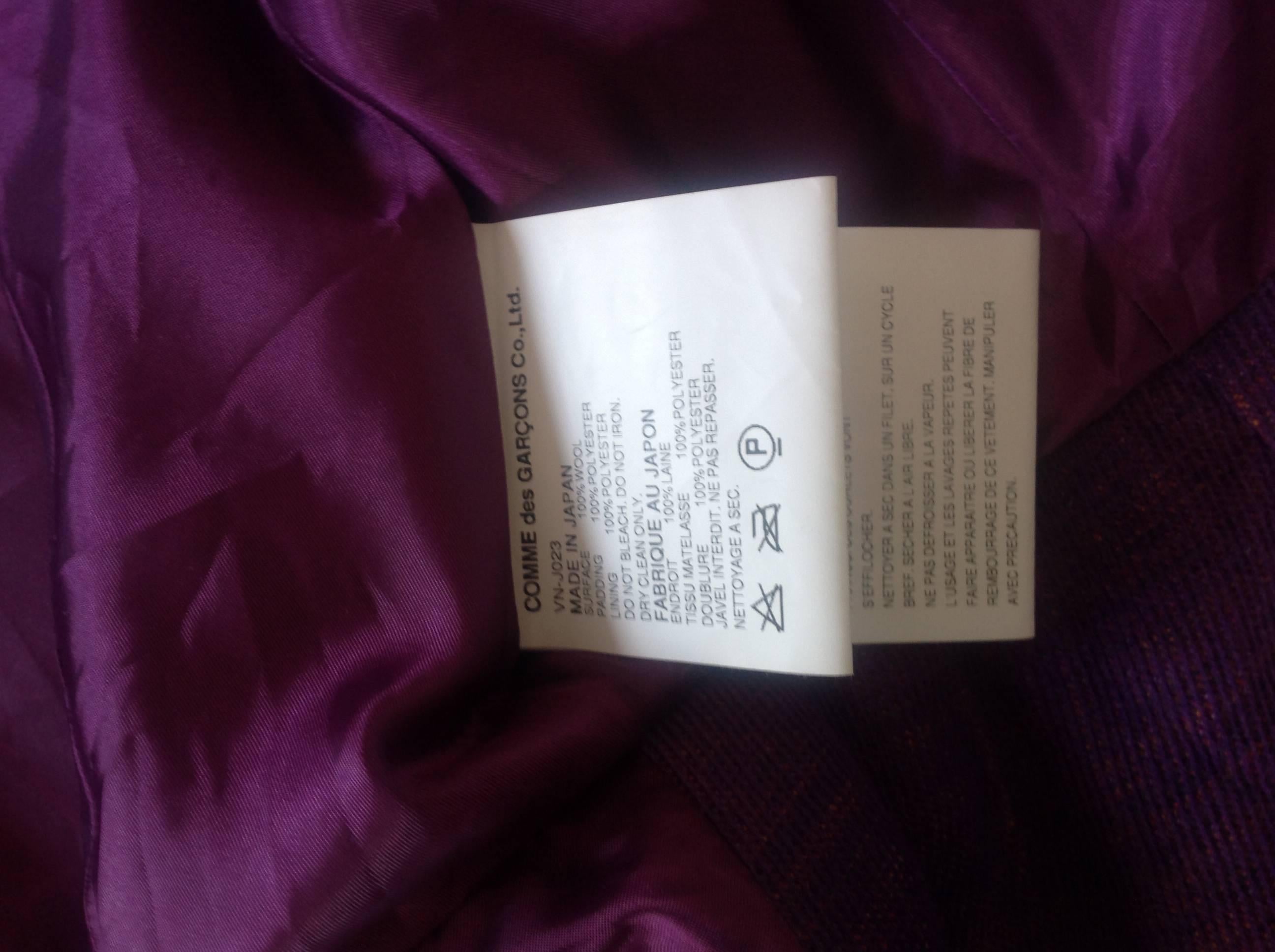 Comme Des Garcons Junya Watanabe 1990's Purple Wool Jacket 1