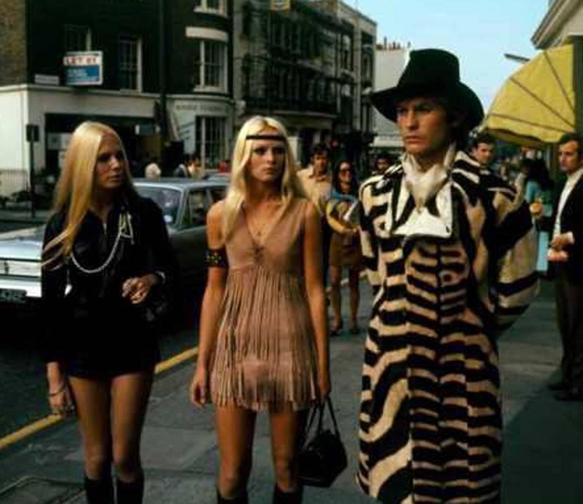 Brown 1960s vintage suede festival fringe dress