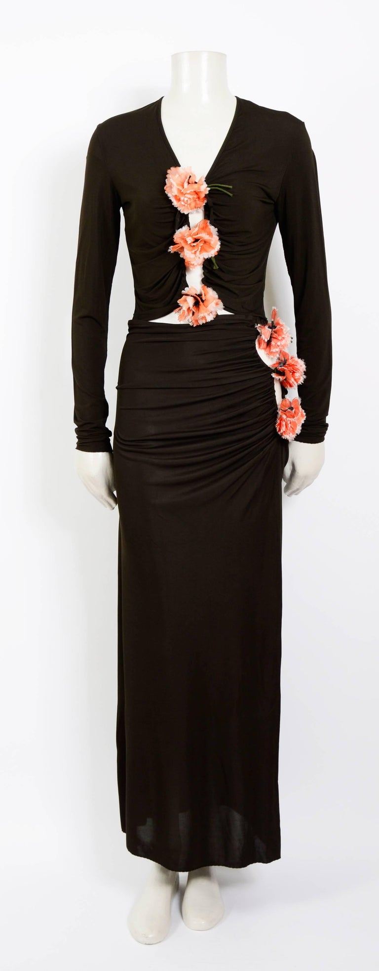 Jean Paul Gaultier Brown Skirt| Vintage Brown classic skirt workwear office chic. size large main image 0