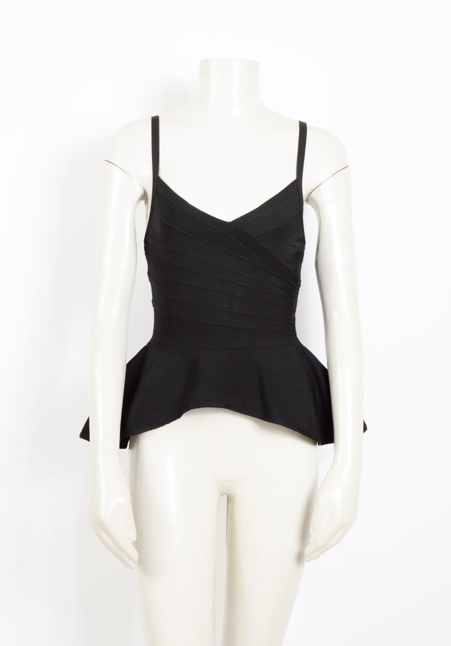 Vintage Herve Leger is always a good idea. Especially this vintage black bandage stretch top with basque that would look great on trousers or a skirt
Size M
Measurements are taken flat:
Ua to Ua 14inch/36cm(x2) - Waist 12inch/31cm(x2)
