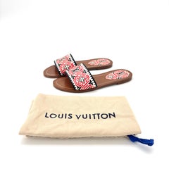 Louis Vuitton Crafty Lock It LV Monogram Slides Mules Flats Sandals 36