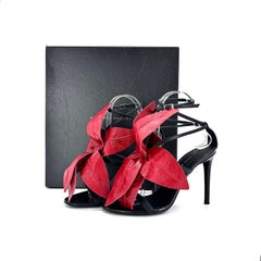 Giuseppe Zanotti Lilium Flower Appliqué Strappy High Heel Sandals 37