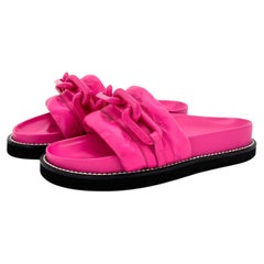 Louis Vuitton Calfskin Embossed Monogram Sunset Flat Comfort Mule 36.5