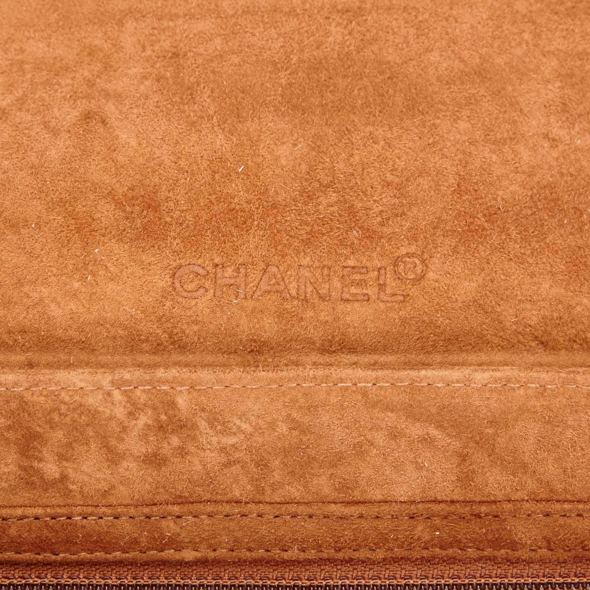 Chanel Brown Patchwork Suede Shoulderbag In Good Condition In Orlando, FL