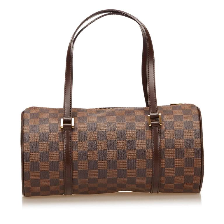Louis Vuitton Brown Papillon 30 Damier Ebene Shoulder Bag For Sale at 1stdibs