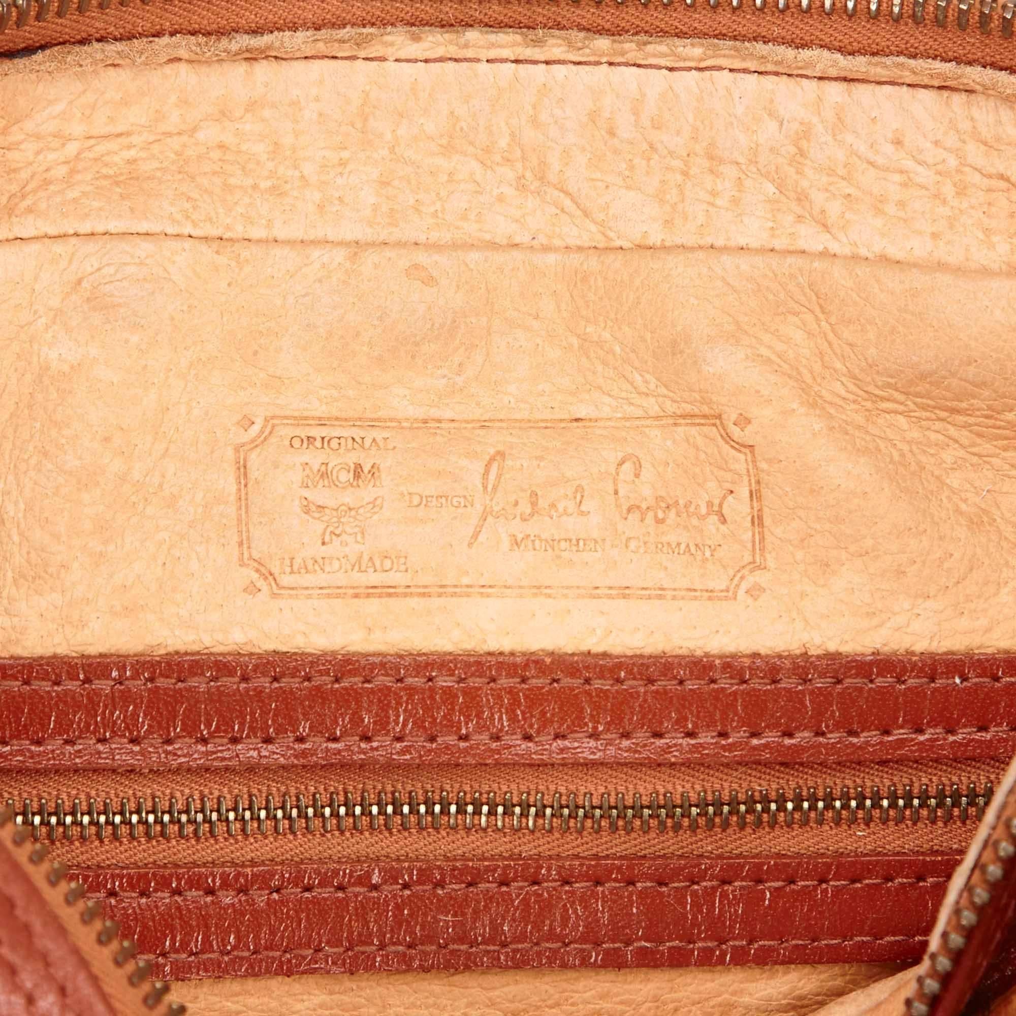 MCM Brown Leather Shoulder Bag 2