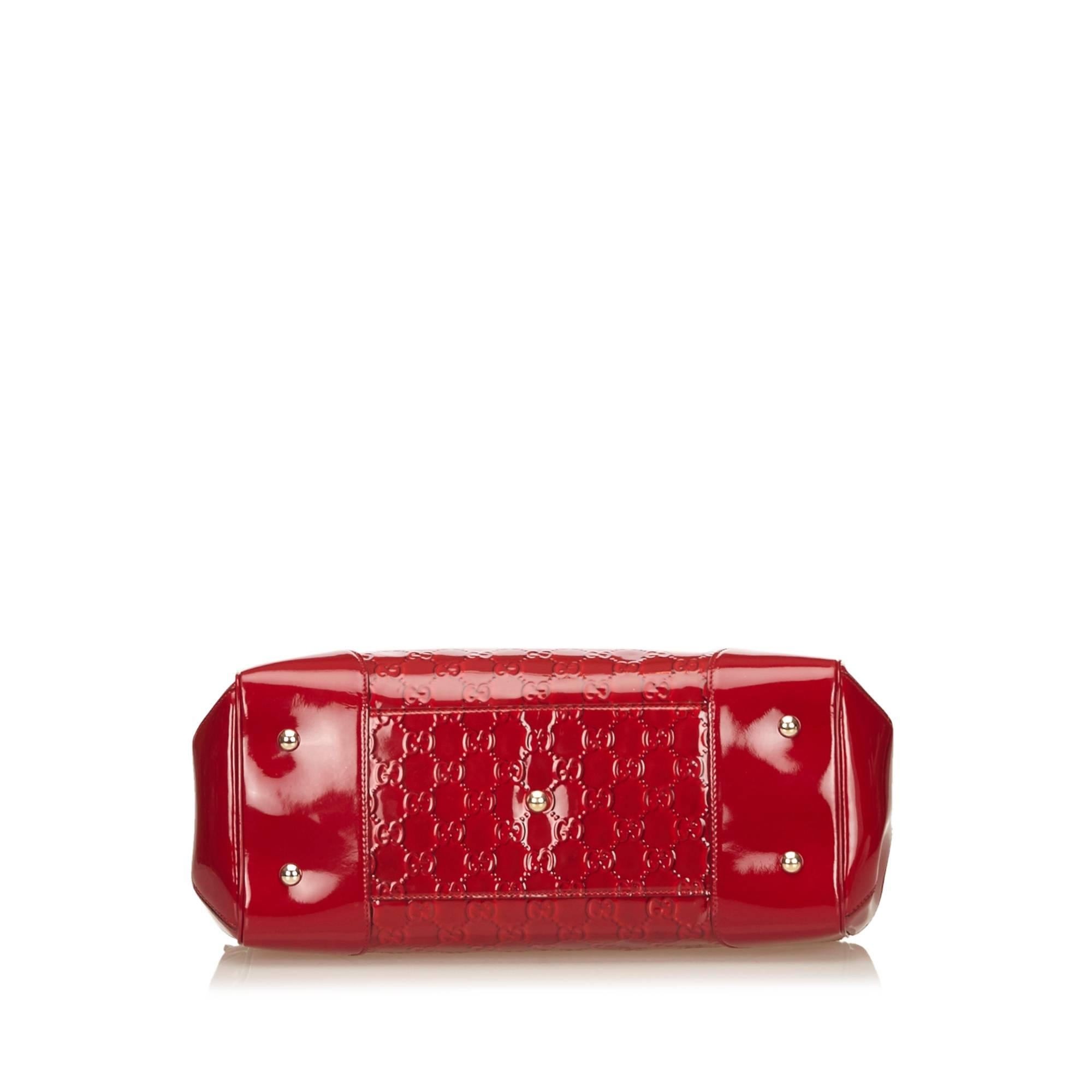 gucci red patent leather bag