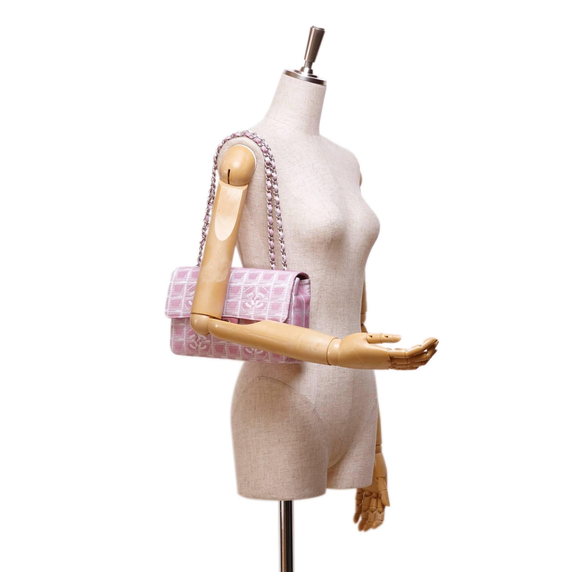 Chanel Pink New Travel Chain Flap Shoulder Bag 2