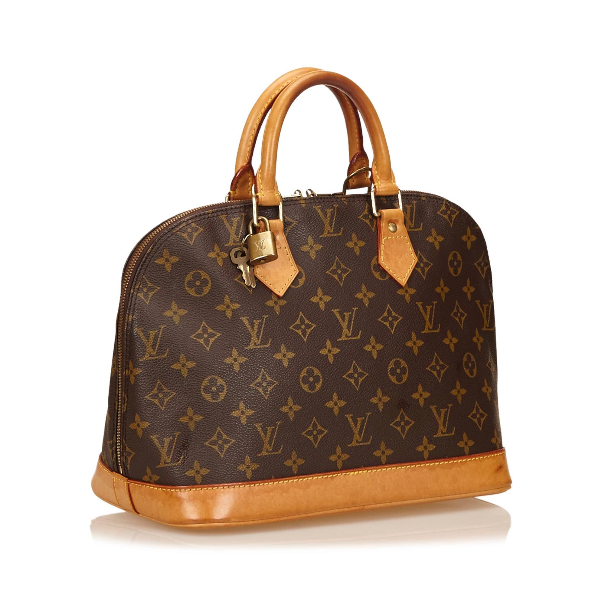 Women's or Men's Louis Vuitton Brown Monogram Alma PM Handbag