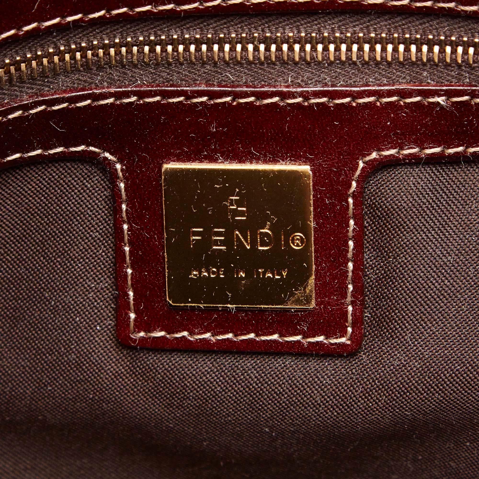 Fendi Brown PVC Zucchino Shoulder Bag 2