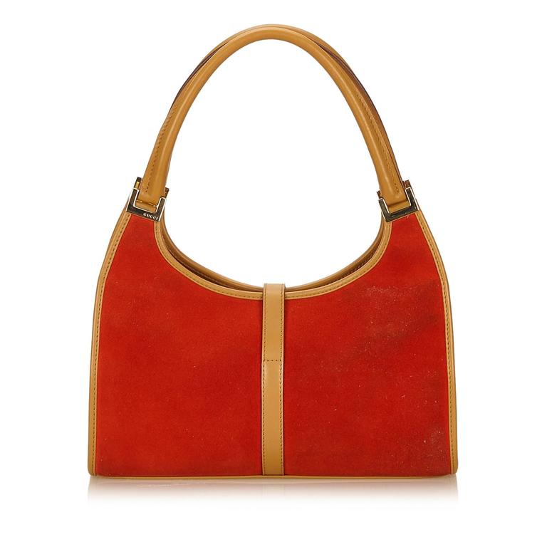 Gucci Orange Suede Jackie For Sale at 1stdibs