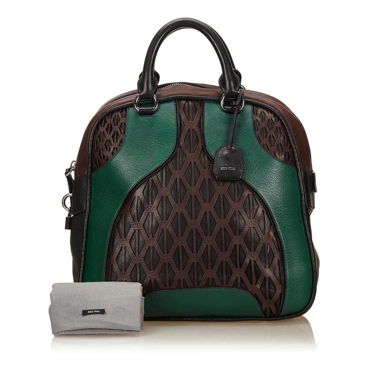 Miu Miu Brown Leather Handbag For Sale at 1stdibs