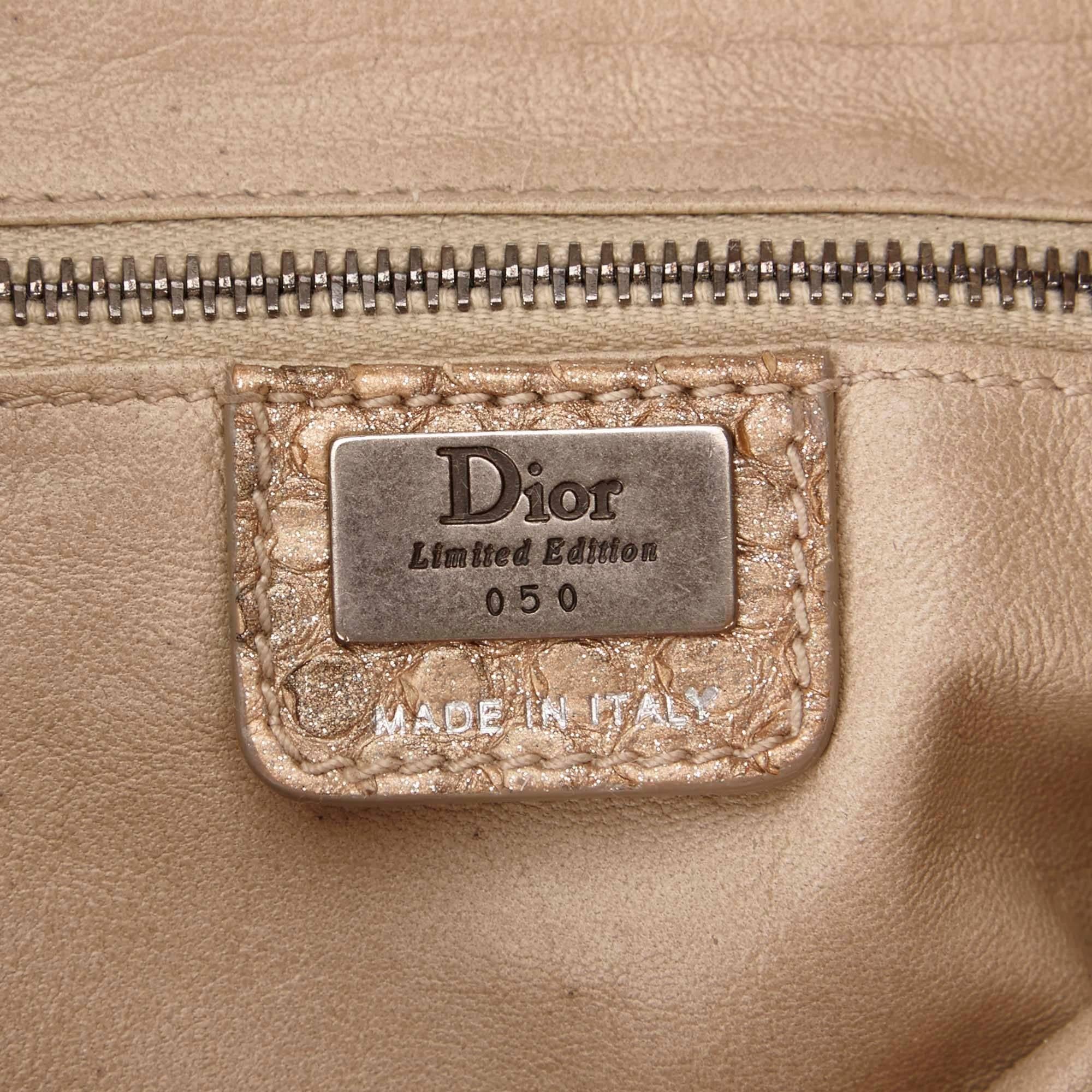 Dior Beige Python Shoulder Bag 1