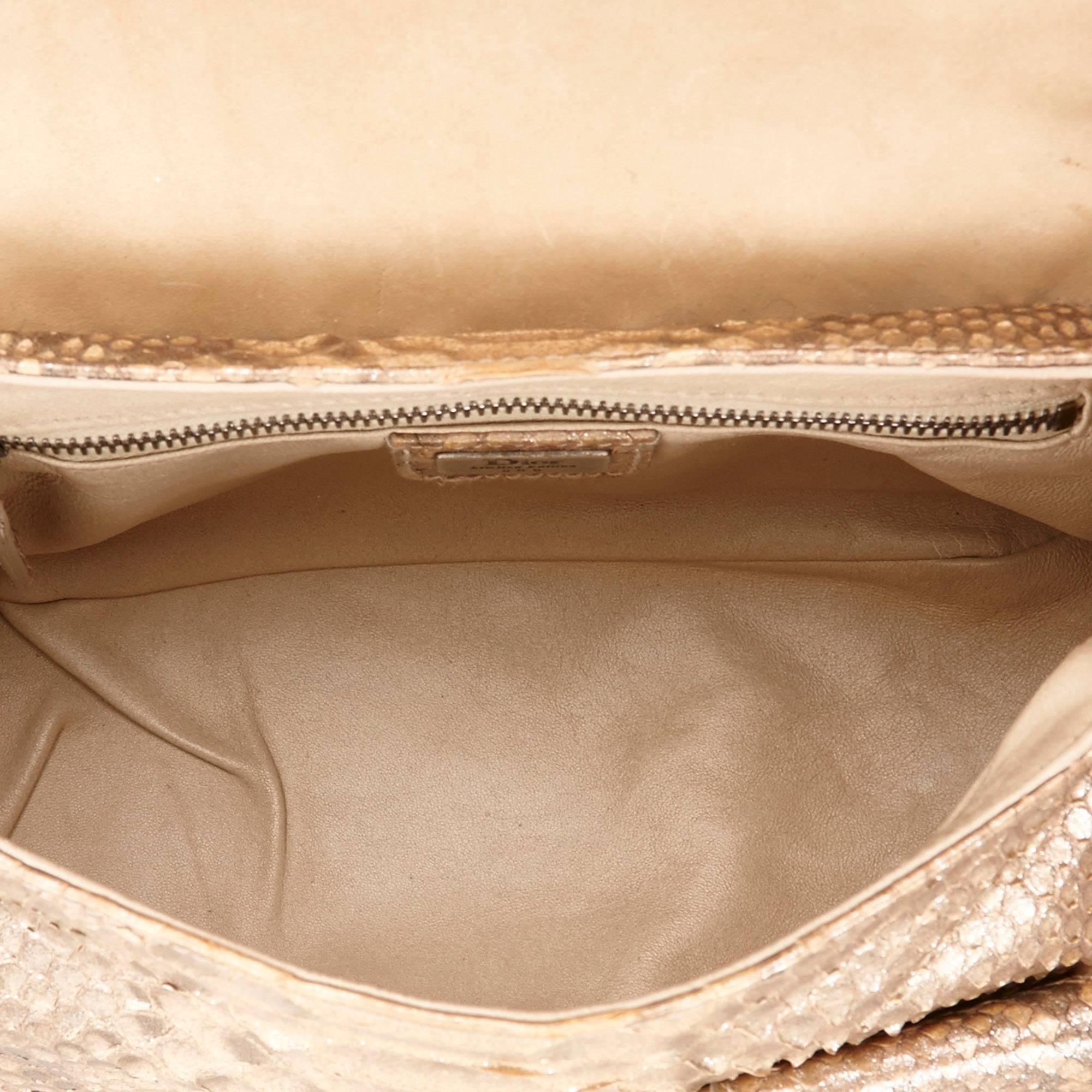 Dior Beige Python Shoulder Bag 2
