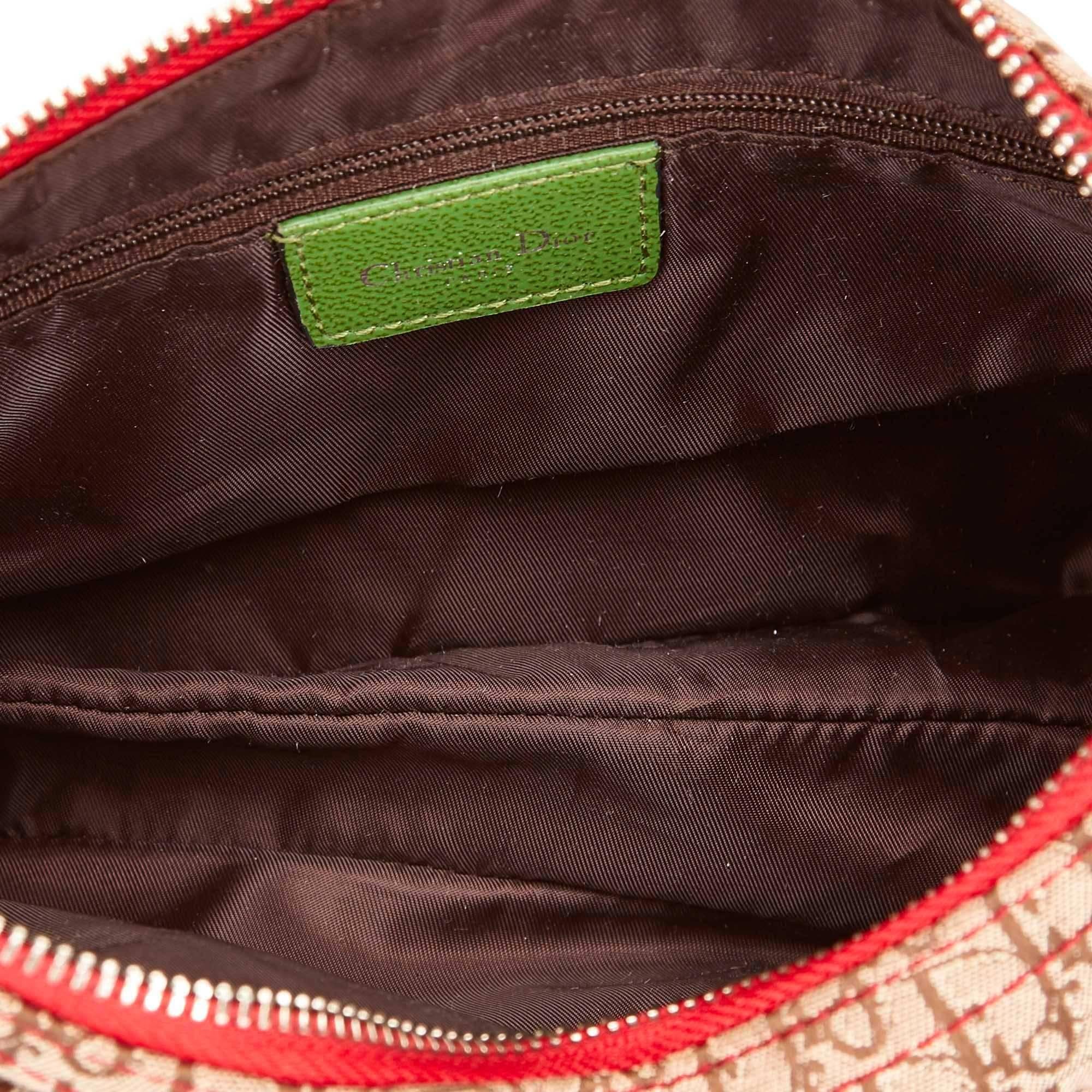 Dior Brown Jacquard Diorissimo Rasta Shoulder Bag 1