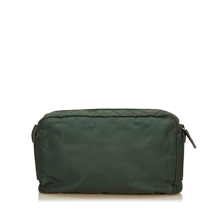 Prada Green Nylon Shoulder Bag For Sale at 1stdibs