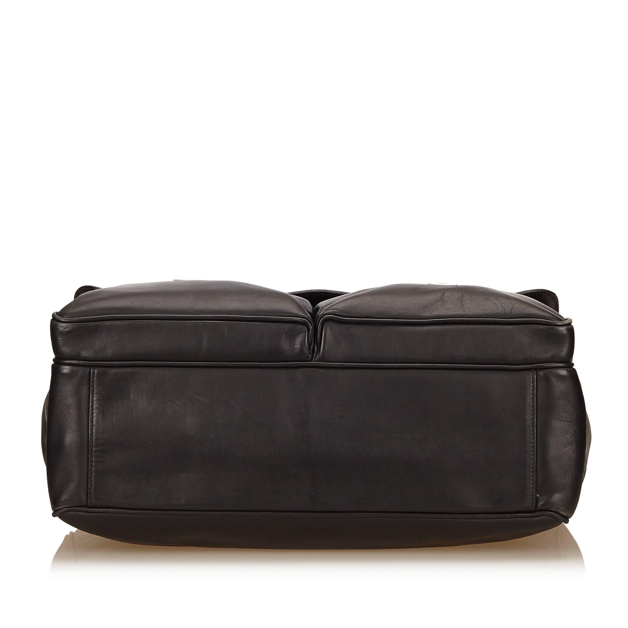 Women's or Men's Prada Black Leather Briefcase