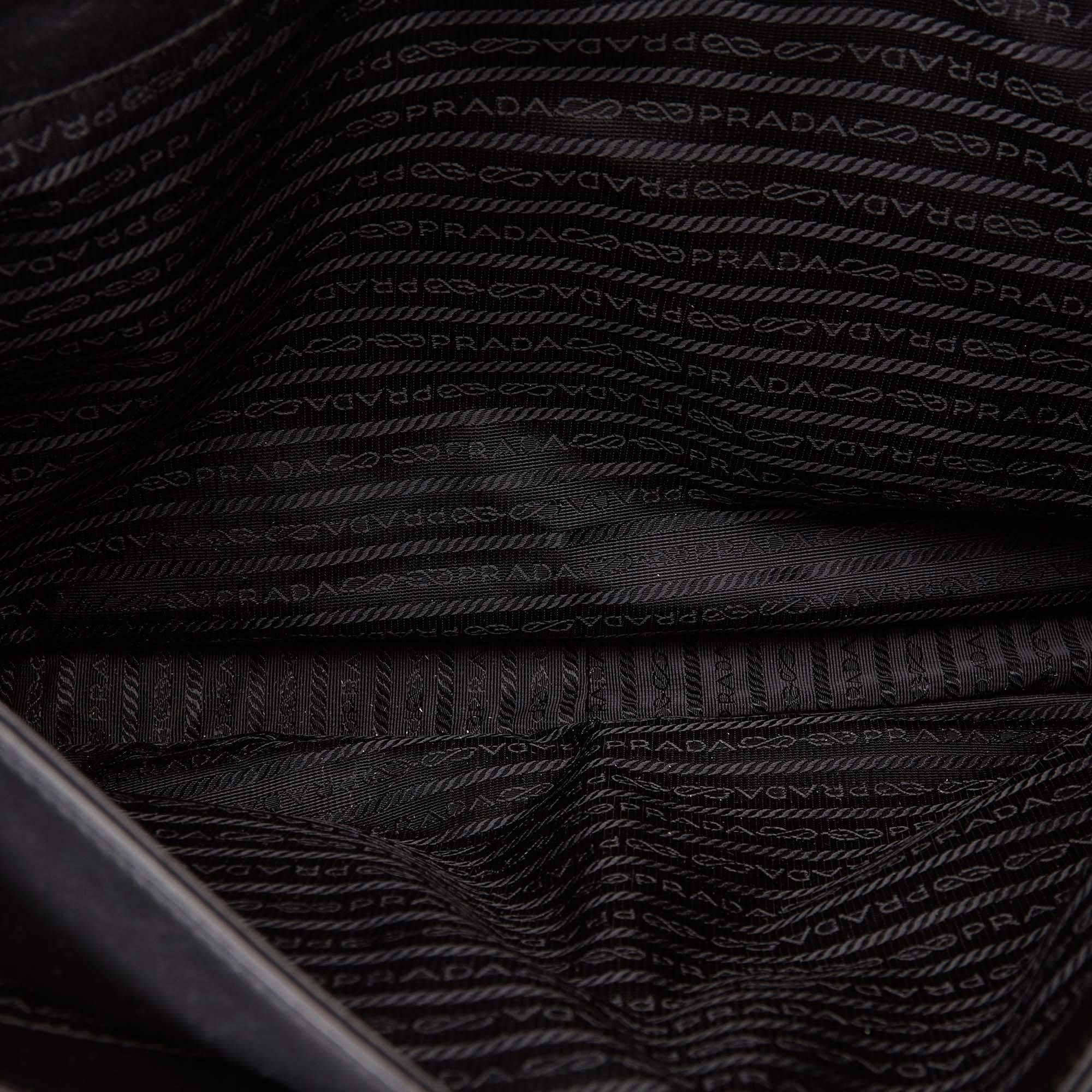 Prada Black Leather Briefcase 3