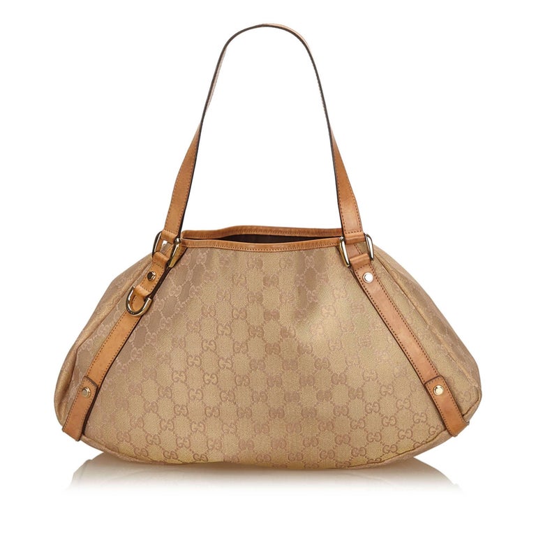 Gucci Gold Guccissima Jacquard Pelham Bag For Sale at 1stdibs