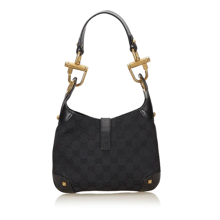Gucci Balck Guccissima Jacquard Jackie For Sale at 1stdibs