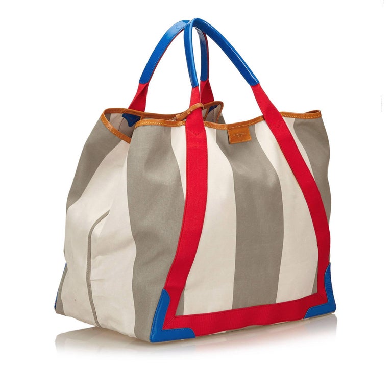 Balenciaga Muliticolor Stripe Canvas Tote bag at 1stDibs | balenciaga ...