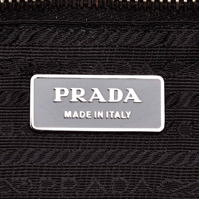 Prada Black Leather Shoulder Bag For Sale at 1stdibs