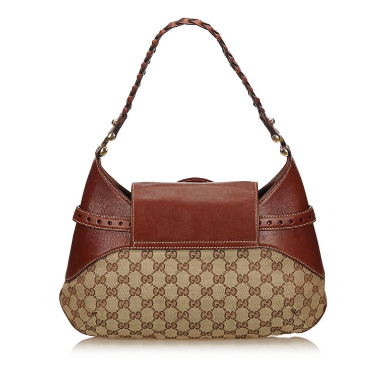 Gucci Brown Guccissima Horsebit Shoulder Bag For Sale at 1stdibs