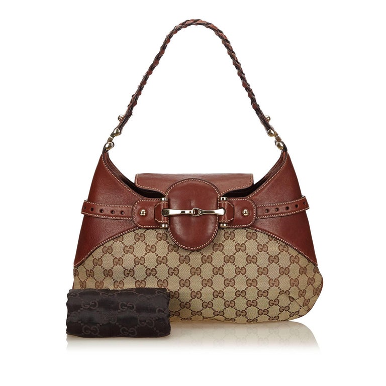 Gucci Brown Guccissima Horsebit Shoulder Bag For Sale at 1stdibs